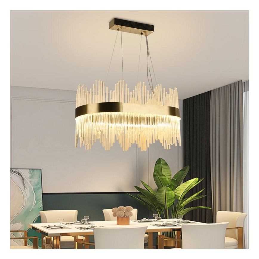 Lampadario a sospensione in cristallo dimmerabile a LED su cavo LED/70W/230V 3000-6500K + telecomando