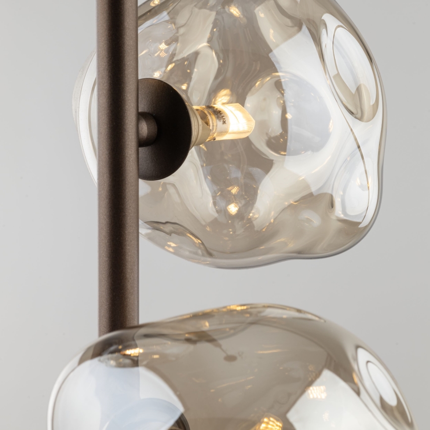 Lampadario a sospensione LAVA su cavo 3xG9/8W/230V bronzo/beige fumé