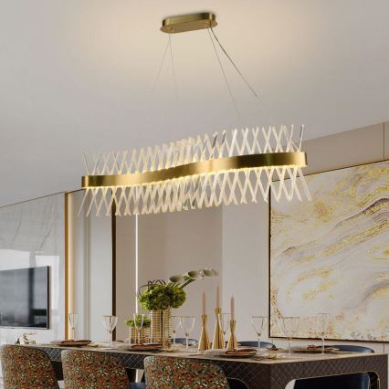 Lampadario a sospensione in cristallo dimmerabile a LED su cavo LED/95W/230V 3000-6500K + telecomando