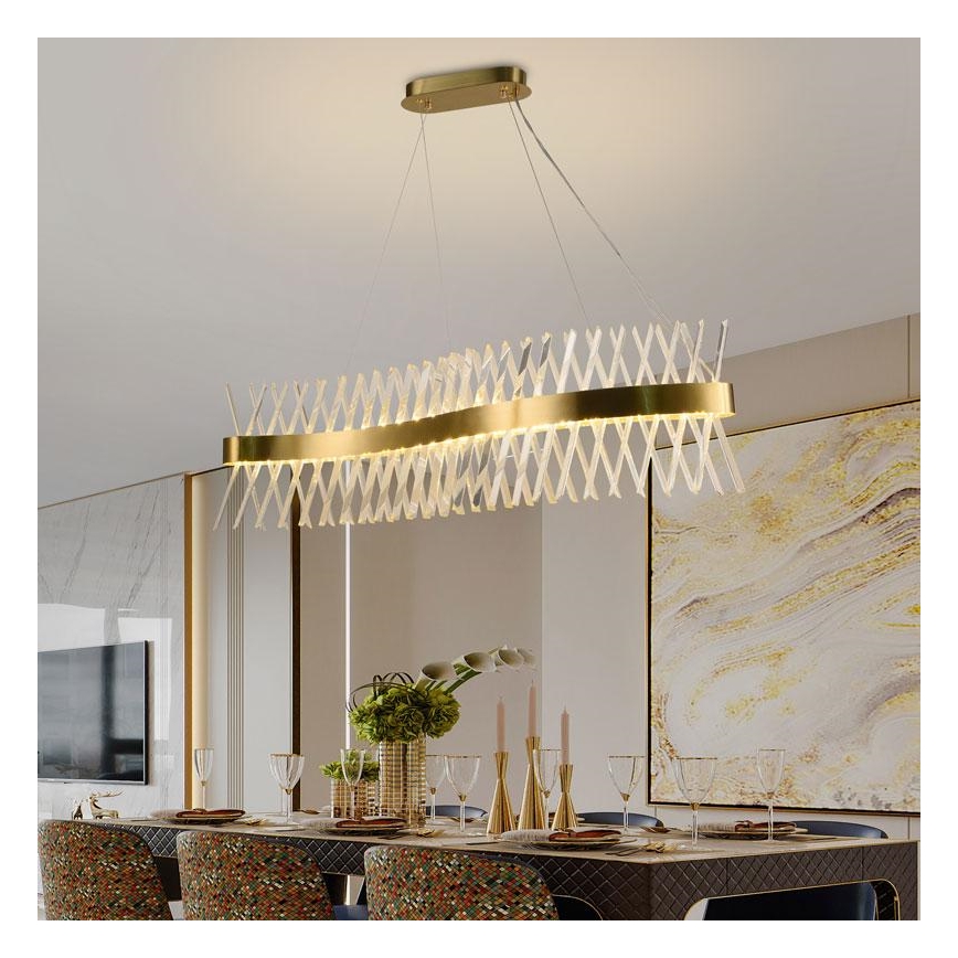Lampadario a sospensione in cristallo dimmerabile a LED su cavo LED/95W/230V 3000-6500K + telecomando