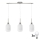 Lampadario a sospensione LED su cavo HARMA 3xE27/60W/230V cromo opaco/bianco
