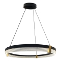 Lampadario a sospensione LED su cavo TRIANGLE LED/40W/230V 3000/4000/6000K Ø 60 cm nero