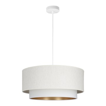 Lampadario a sospensione NATIA 1xE27/60W/230V Ø 45 cm bianco