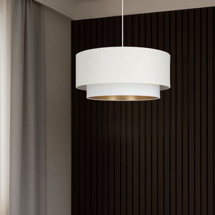 Lampadario a sospensione NATIA 1xE27/60W/230V Ø 45 cm bianco
