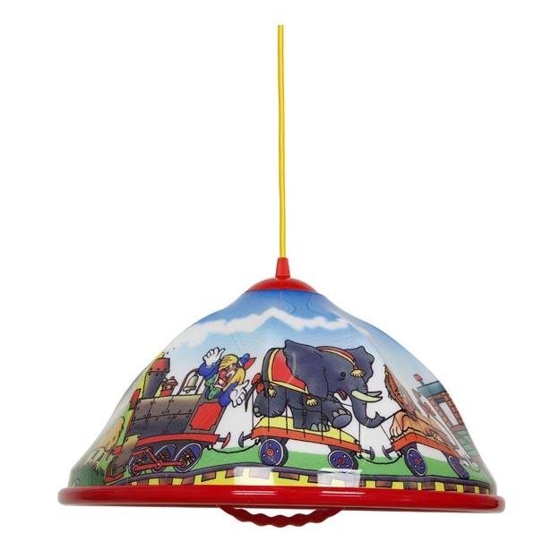 Lampadario a sospensione per bambini AKRYL DZ 1xE27/15W circhi/rosso