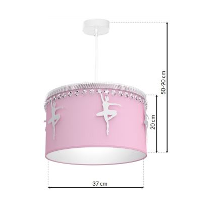 Lampadario a sospensione per bambini BALETNICA 1xE27/60W/230V