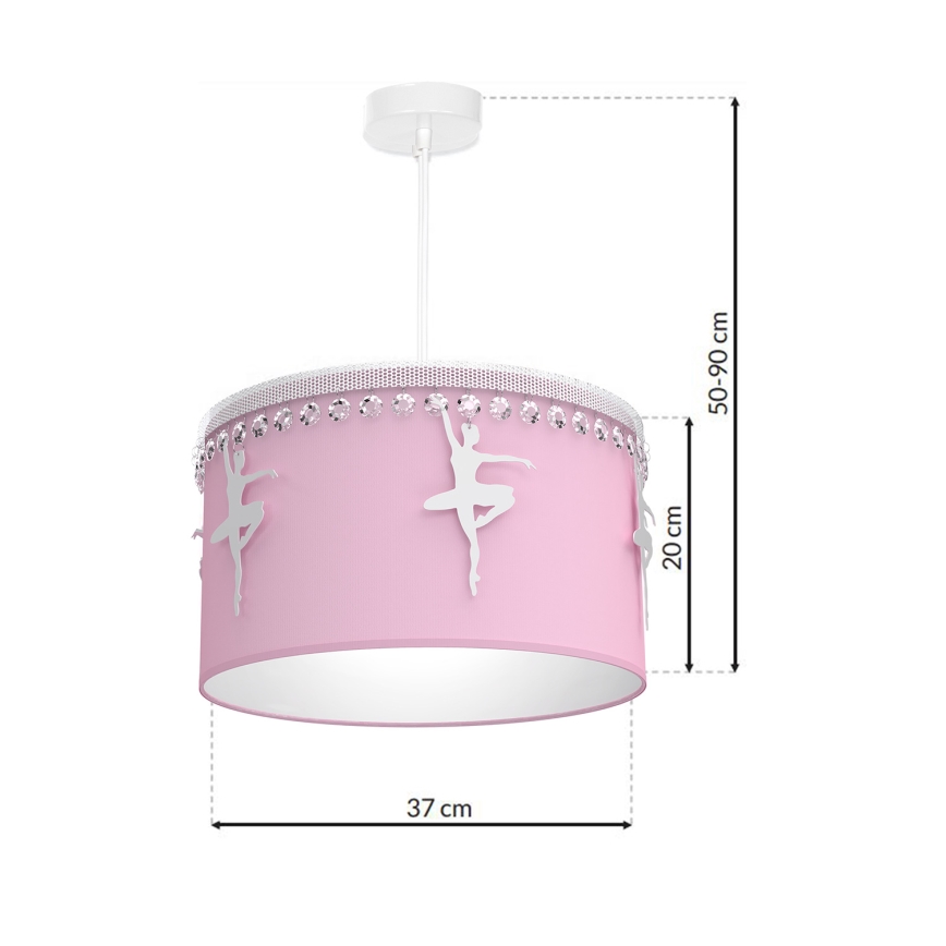 Lampadario a sospensione per bambini BALETNICA 1xE27/60W/230V