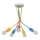 Lampadario a sospensione per bambini HARVARD 5xE27/15W/230V