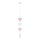 Lampadario a sospensione per bambini HEART 1xE27/20W/230V rosa/bianco