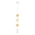 Lampadario a sospensione per bambini STARS 1xE27/20W/230V giallo/bianco