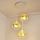 Lampadario a sospensione per bambini STARS 3xE27/15W/230V giallo/bianco