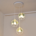 Lampadario a sospensione per bambini STARS 3xE27/15W/230V verde/bianco
