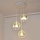 Lampadario a sospensione per bambini STARS 3xE27/15W/230V verde/bianco