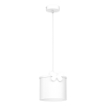 Lampadario a sospensione per bambini SWEET 1xE27/15W/230V bianco/farfalla