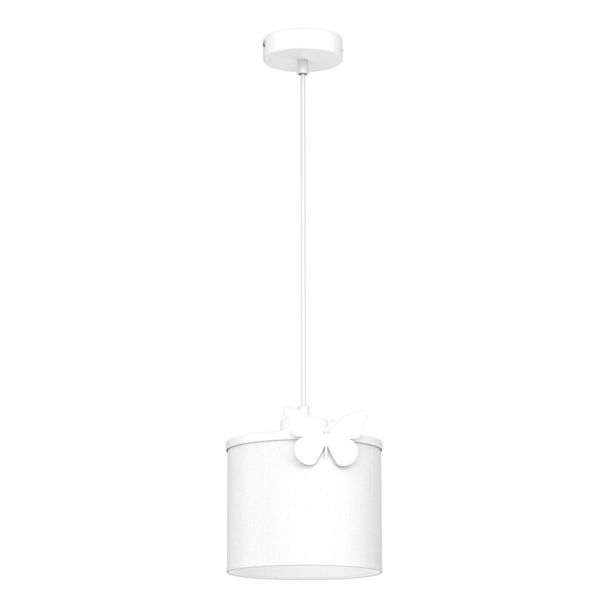 Lampadario a sospensione per bambini SWEET 1xE27/15W/230V bianco/farfalla