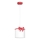 Lampadario a sospensione per bambini SWEET 1xE27/15W/230V bianco/rosso/bow