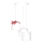 Lampadario a sospensione per bambini SWEET 3xE27/15W/230V bianco/rosa/rosso/bow