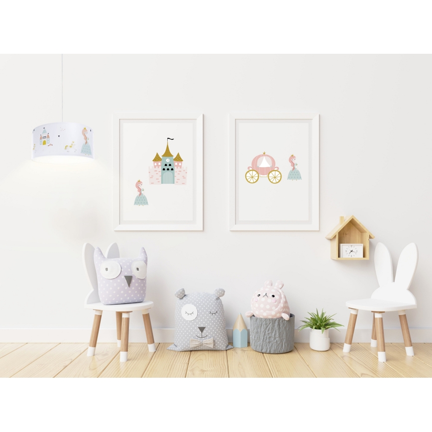 Lampadario a sospensione per bambini SWEET DREAMS 1xE27/60W/230V diametro 30 cm