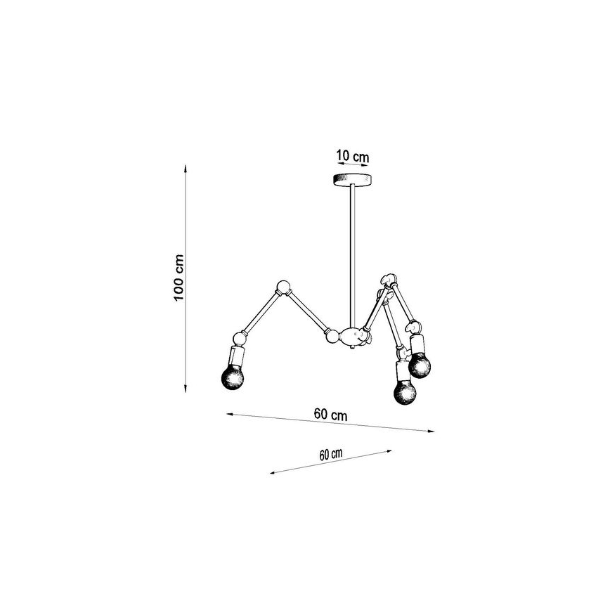 Lampadario a sospensione STARK 3xE27/60W/230V