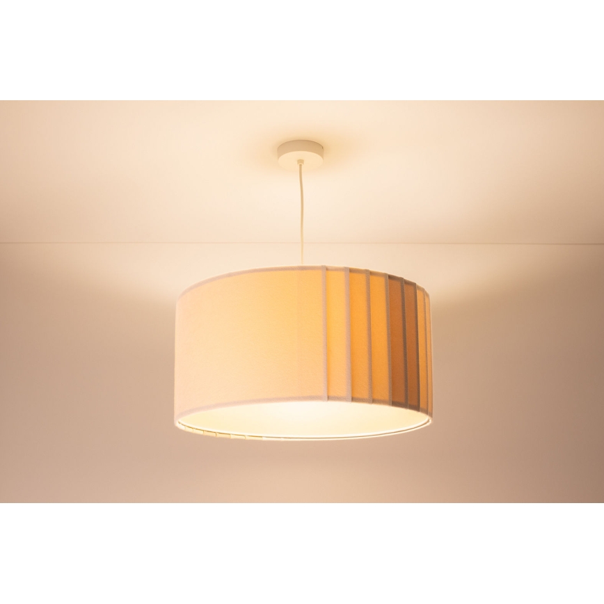 Lampadario a sospensione STRIPES 1xE27/60W/230V Ø 60 cm crema