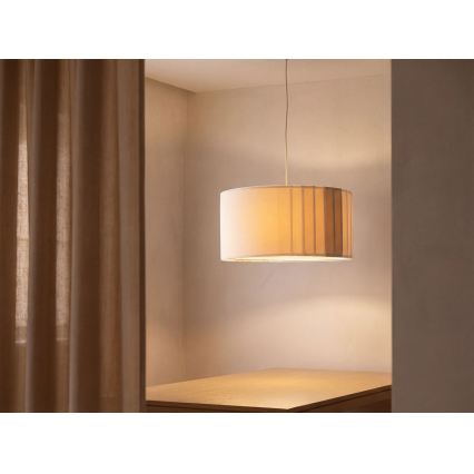 Lampadario a sospensione STRIPES 1xE27/60W/230V Ø 60 cm crema