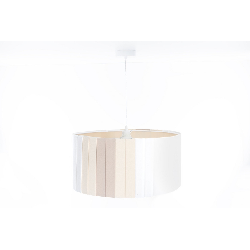 Lampadario a sospensione STRIPES 1xE27/60W/230V Ø 60 cm crema