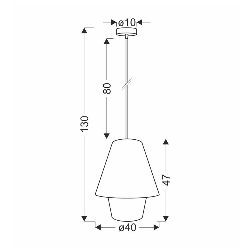 Lampadario a sospensione su cavo AFRICA 1xE27/40W/230V Ø 40 cm marrone/crema