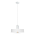 Lampadario a sospensione su cavo ARCANE 1xE27/60W/230V bianco