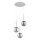 Lampadario a sospensione su cavo ARVENA 3xE14/10W/230V cromo lucido/nero/fumé