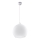 Lampadario a sospensione su cavo BALL 1xE27/15W/230V Ø 30 cm bianco/cromo lucido