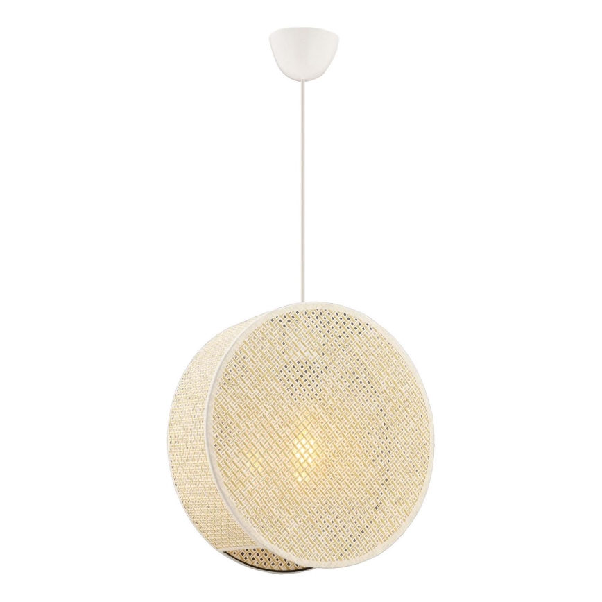 Lampadario a sospensione su cavo BIG DRUM 1xE27/60W/230V crema