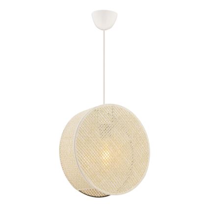 Lampadario a sospensione su cavo BIG DRUM 1xE27/60W/230V crema