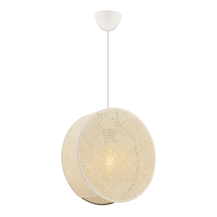 Lampadario a sospensione su cavo BIG DRUM 1xE27/60W/230V crema