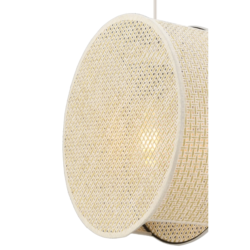 Lampadario a sospensione su cavo BIG DRUM 1xE27/60W/230V crema