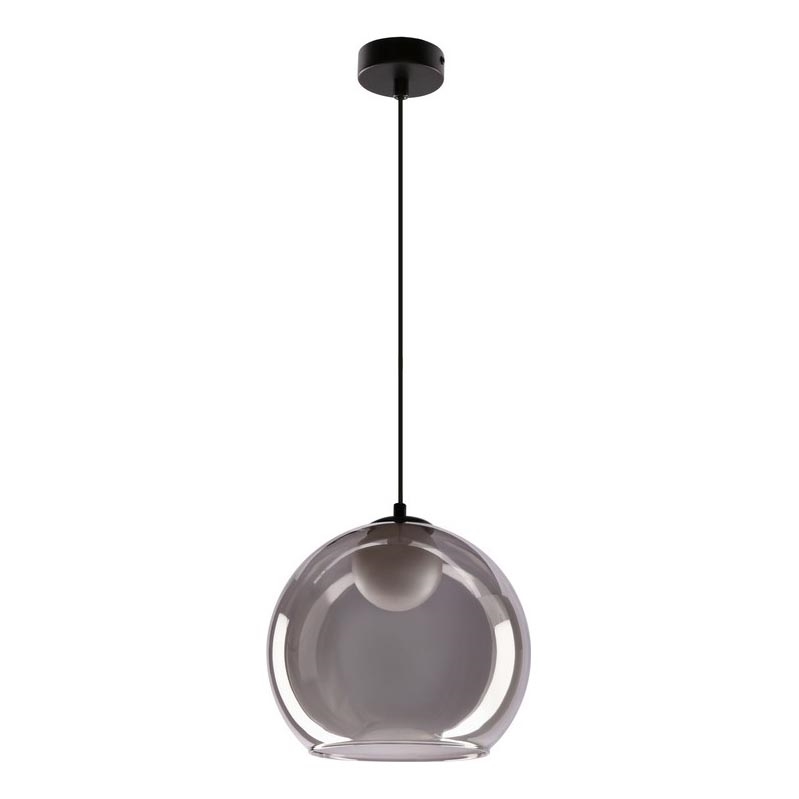 Lampadario a sospensione su cavo BRIN 1xG9/15W/230V nero fumé