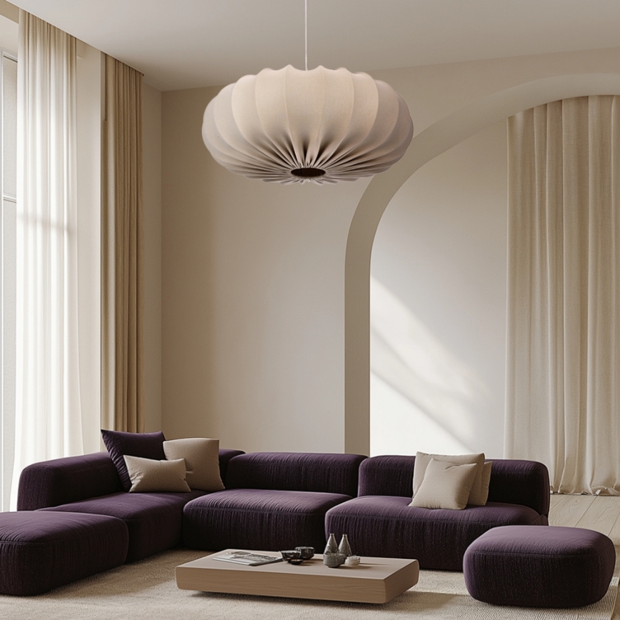 Lampadario a sospensione su cavo CAFEE 1xE27/40W/230V Ø 66 cm beige