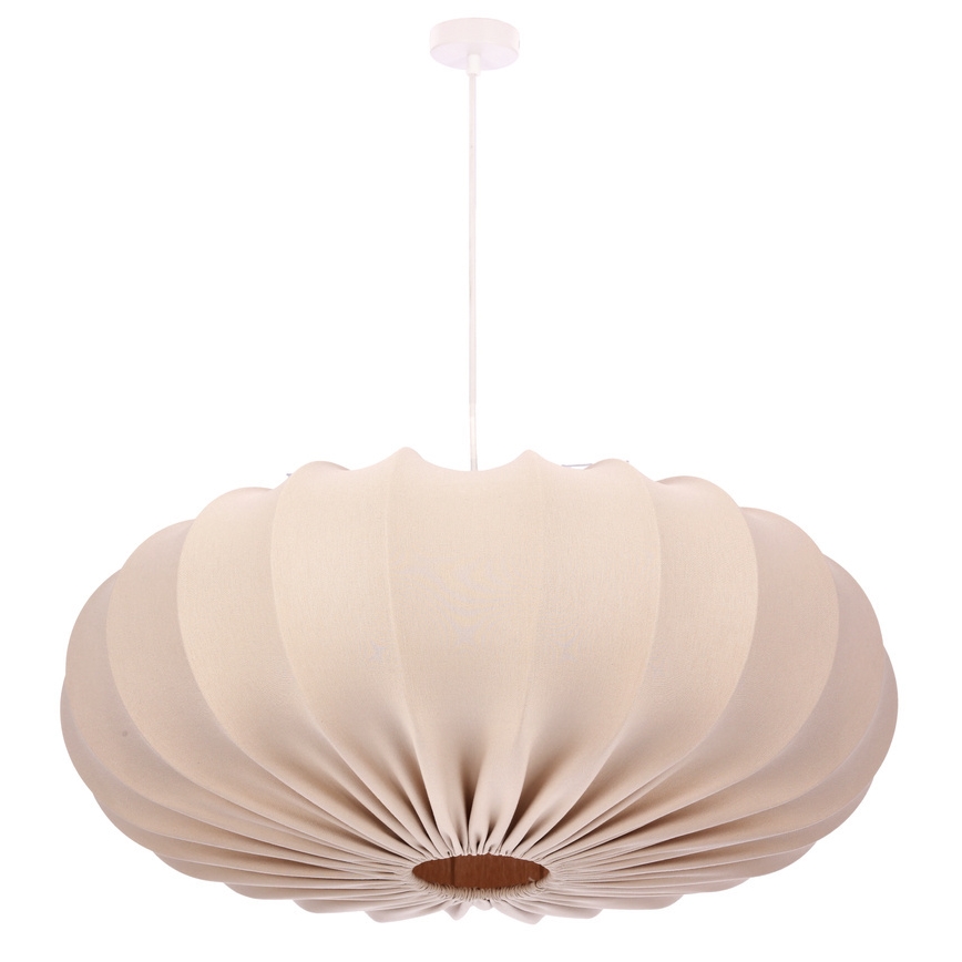 Lampadario a sospensione su cavo CAFEE 1xE27/40W/230V Ø 66 cm beige
