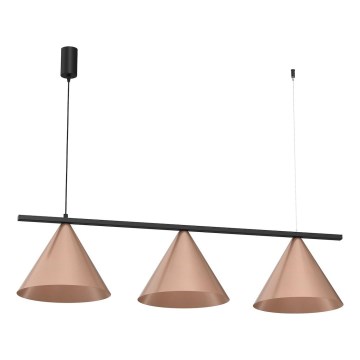 Lampadario a sospensione su cavo CAPITAL 3xGX53/15W/230V oro rosa