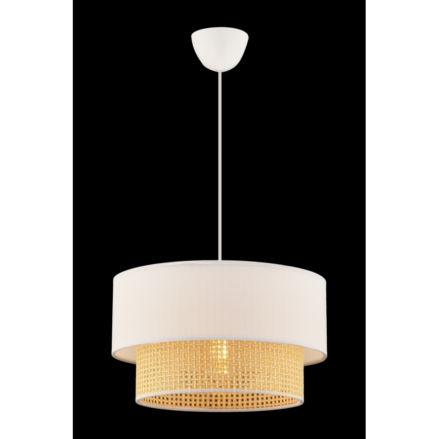 Lampadario a sospensione su cavo ECHO 1xE27/60W/230V crema/beige
