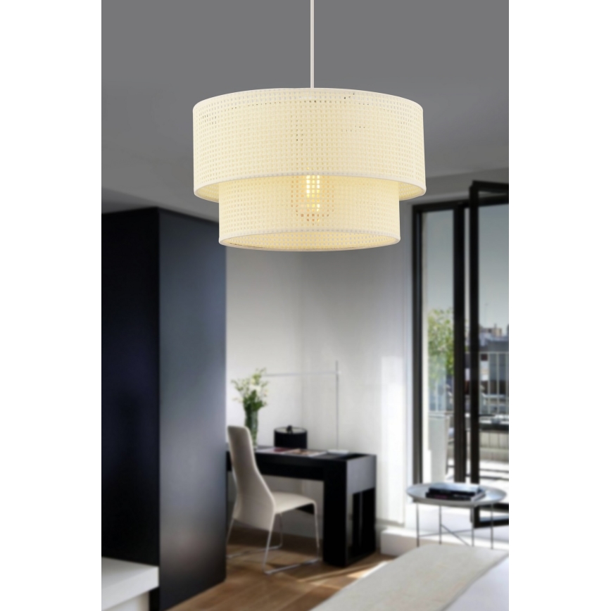 Lampadario a sospensione su cavo ECHO 1xE27/60W/230V crema