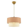 Lampadario a sospensione su cavo ECHO 1xE27/60W/230V marrone/crema
