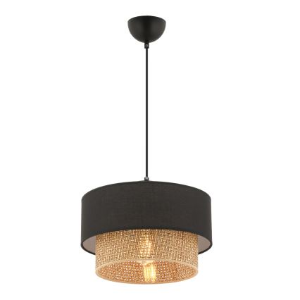 Lampadario a sospensione su cavo ECHO 1xE27/60W/230V nero/marrone