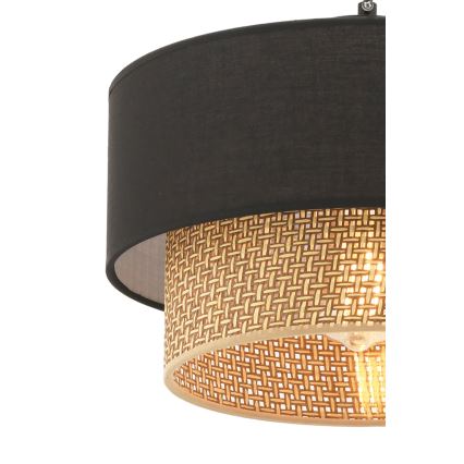Lampadario a sospensione su cavo ECHO 1xE27/60W/230V nero/marrone