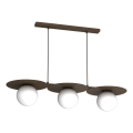 Lampadario a sospensione su cavo FLAT 3xE27/15W/230V marrone