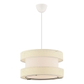 Lampadario a sospensione su cavo HALO 1xE27/60W/230V colore crema