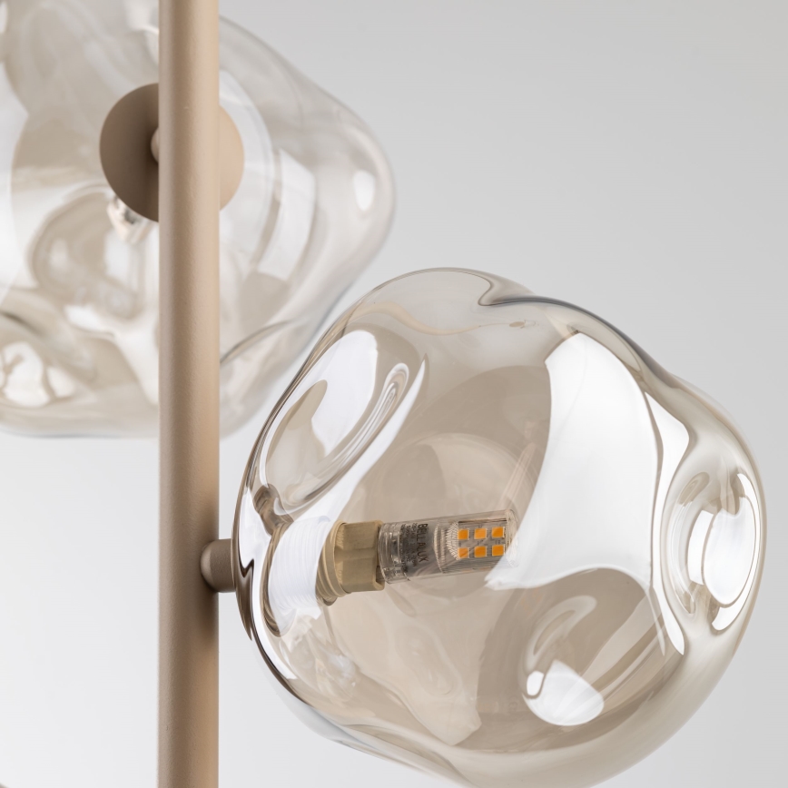 Lampadario a sospensione su cavo LAVA 3xG9/8W/230V beige/beige fumé