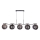 Lampadario a sospensione su cavo LUMOS 5xG9/20W/230V nero fumé