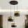 Lampadario a sospensione su cavo LUX 3xE27/15W/230V nero/oro