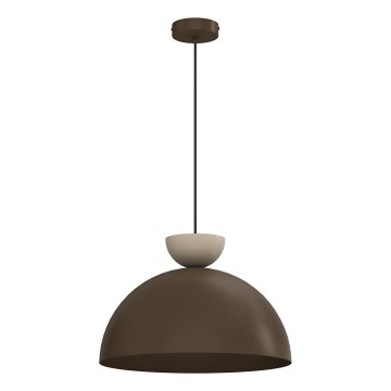 Lampadario a sospensione su cavo NEVIS 1xE27/15W/230V Ø 38 cm marrone