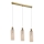 Lampadario a sospensione su cavo PIEGA 3xE14/40W/230V ottone/beige fumé